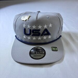 New Era 2025 Ryder Cup USA The Golfer Snapback Hat Gray Rope Cap OSFM NEW